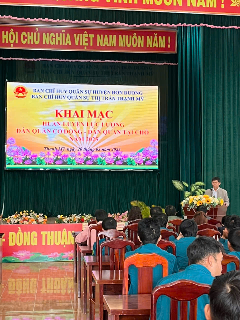 THỊ TRẤN THẠNH MỸ KHAI MẠC HUẤN LUYỆN DÂN QUÂN TỰ VỆ