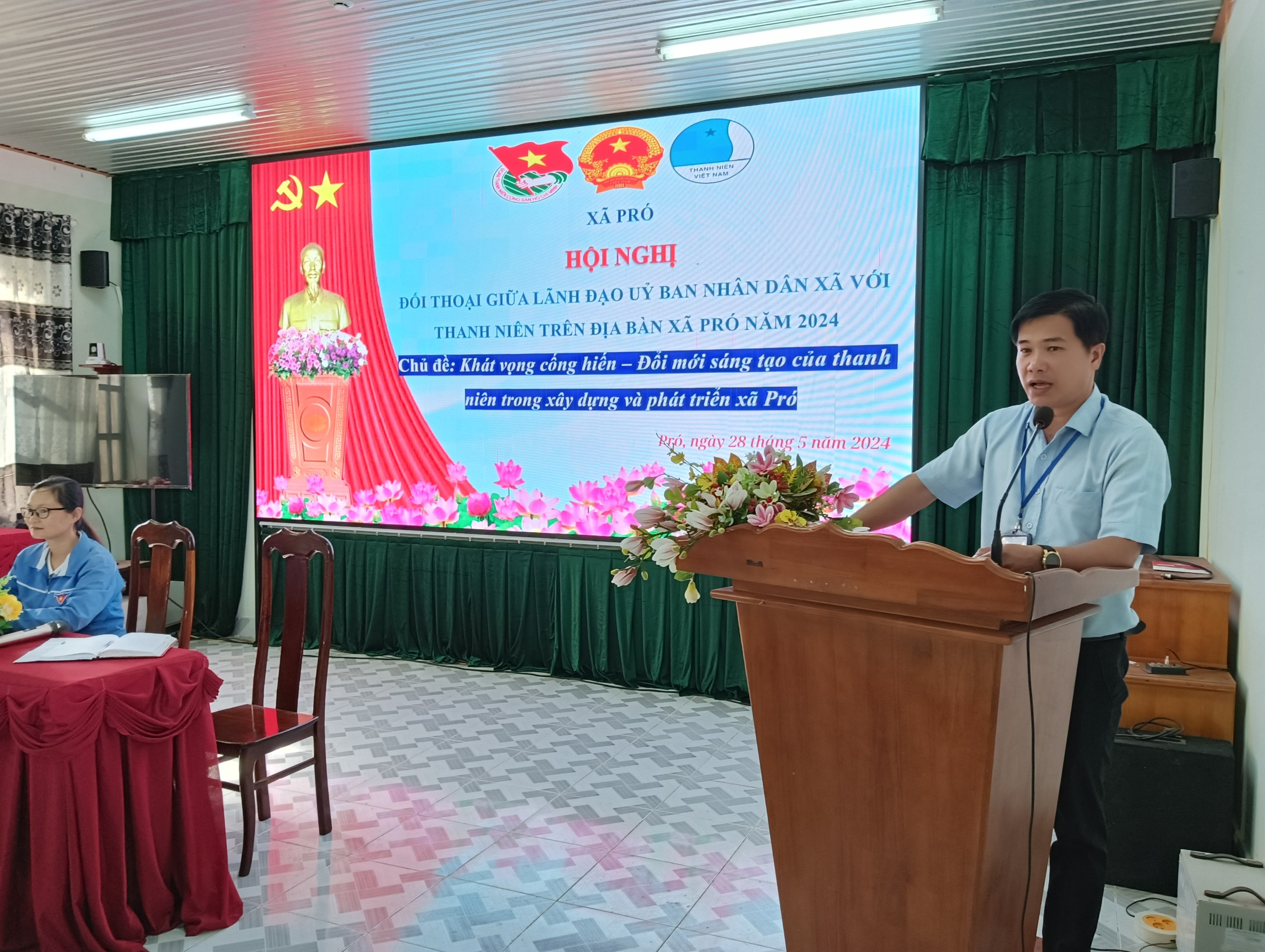 HỘI NGHỊ ĐỐI THOẠI GIỮA LÃNH ĐẠO UBND XÃ VỚI THANH NIÊN TRÊN ĐỊA BÀN XÃ NĂM 2024